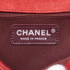 Red Suede Chanel Shoulder Bag
