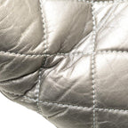Silver Leather Chanel Tote