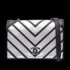 Silver Leather Chanel Flap Bag