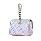Silver Leather Chanel Clutch