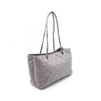 Silver Leather Chanel Tote
