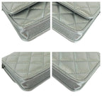 Silver Leather Chanel Shoulder Bag