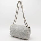 Silver Leather Chanel Shoulder Bag