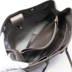 Silver Leather Chanel Tote