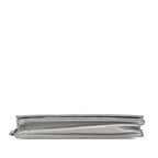 Silver Leather Chanel Wallet On Chain