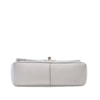 Silver Leather Chanel Flap Bag
