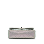 Silver Leather Chanel Flap Bag