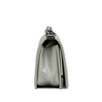 Silver Leather Chanel Flap Bag