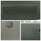 Silver Leather Chanel Shoulder Bag
