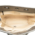 Silver Leather Chanel Tote