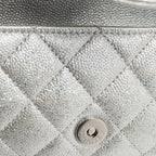 Silver Leather Chanel Shoulder Bag