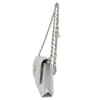 Silver Leather Chanel Shoulder Bag