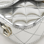 Silver Leather Chanel Shoulder Bag