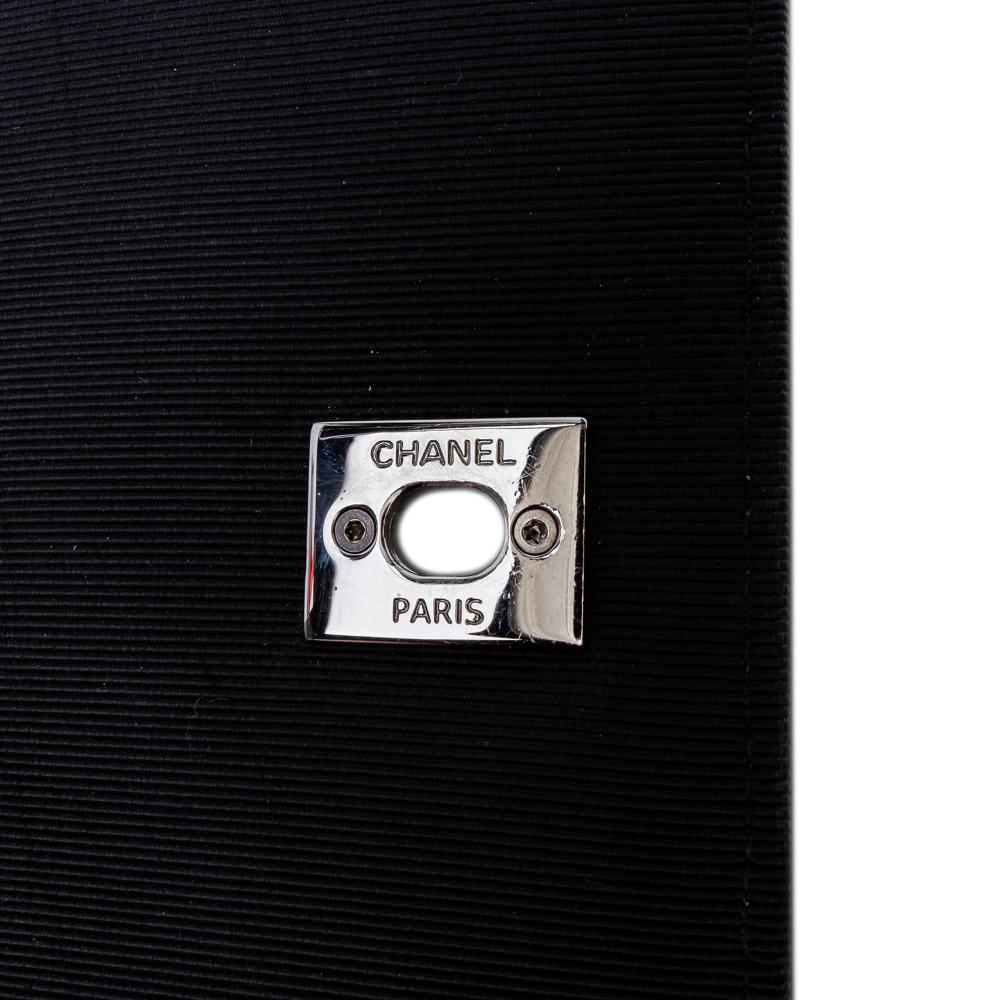 Silver Leather Chanel Flap Bag