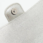 Silver Leather Chanel Shoulder Bag