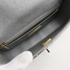 Silver Leather Chanel Shoulder Bag