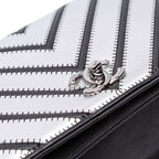 Silver Leather Chanel Flap Bag