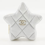Silver Leather Chanel Shoulder Bag