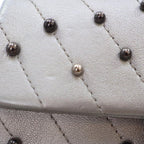 Silver Leather Chanel Flap Bag