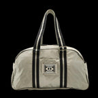 Silver Nylon Chanel Travel Bag