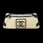 White Canvas Chanel Belt Bag