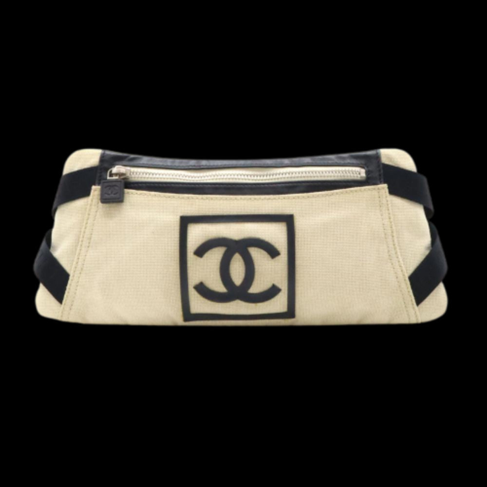 White Canvas Chanel Belt Bag