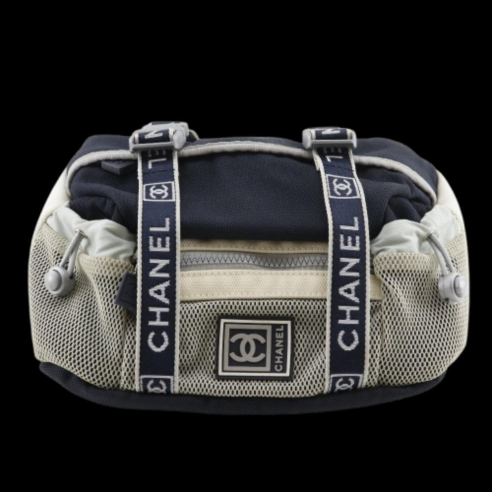 White Canvas Chanel Belt Bag