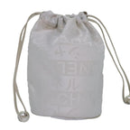 White Canvas Chanel Clutch