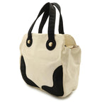 White Canvas Chanel Tote