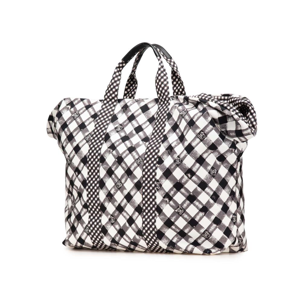 White Canvas Chanel Tote