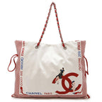 White Canvas Chanel Tote