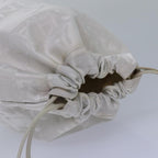 White Canvas Chanel Clutch