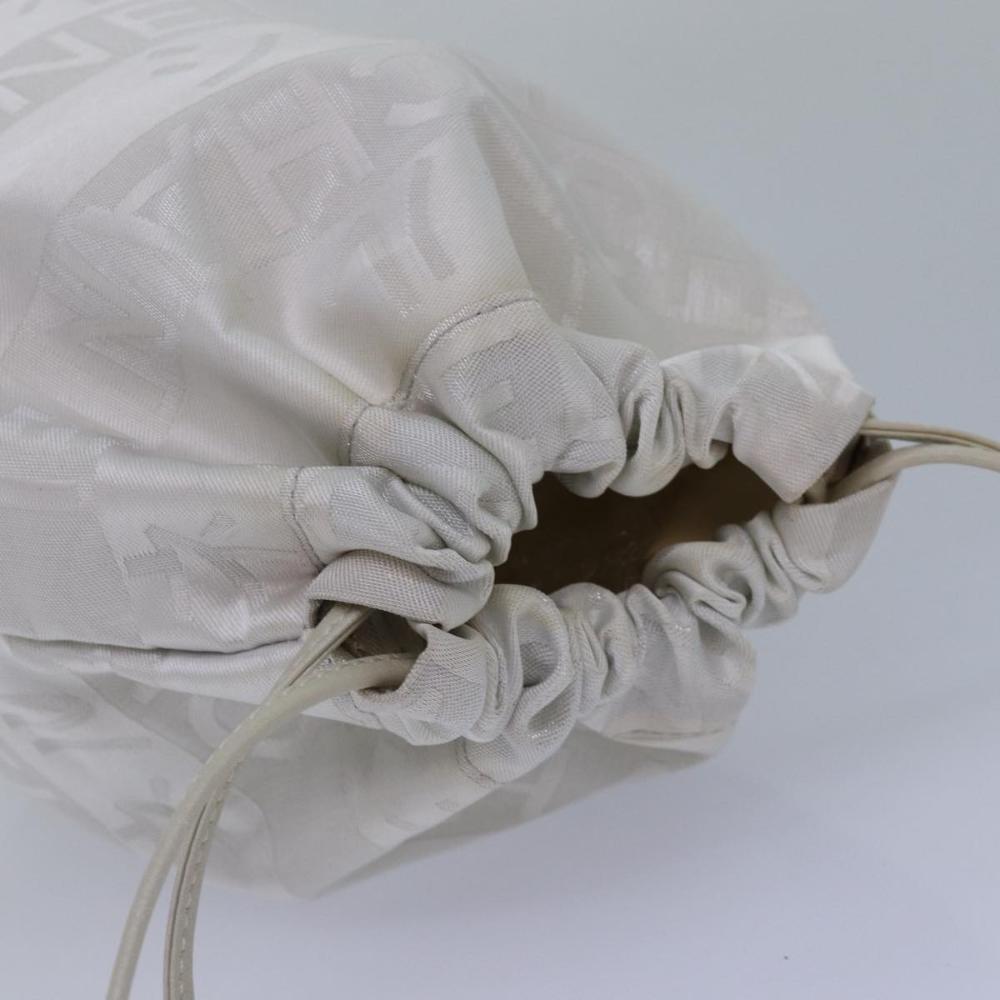 White Canvas Chanel Clutch