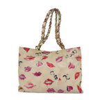 White Coated Canvas Chanel Tote
