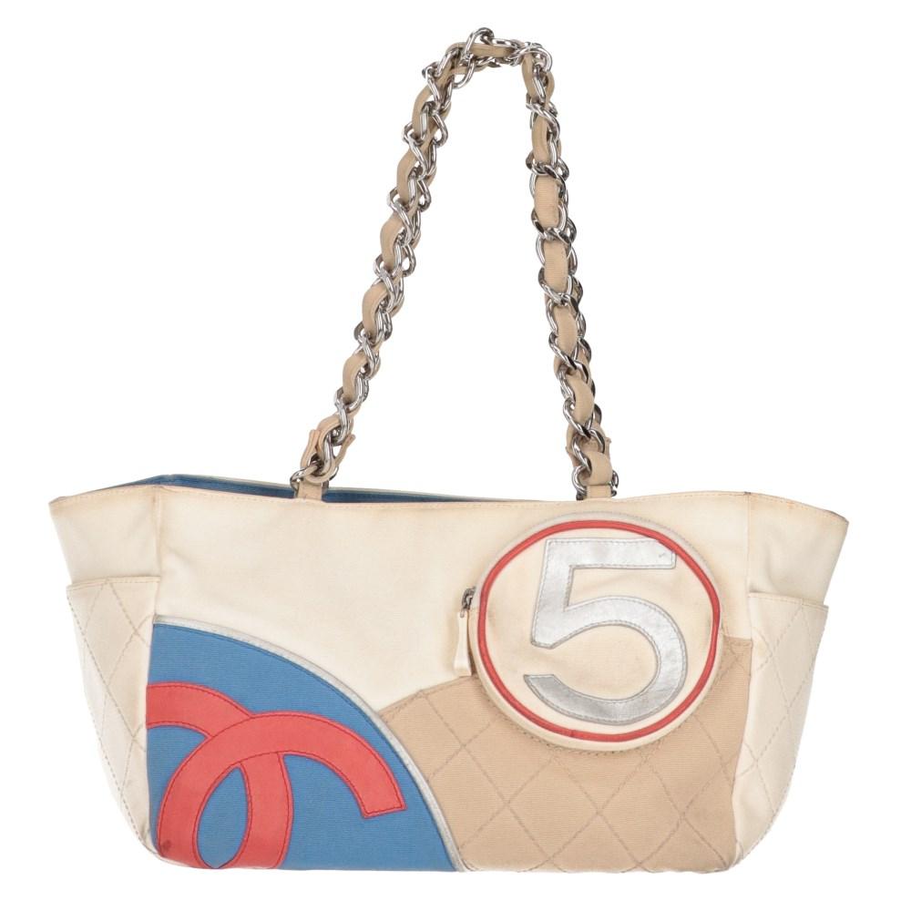 White Cotton Chanel Tote