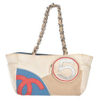White Cotton Chanel Tote