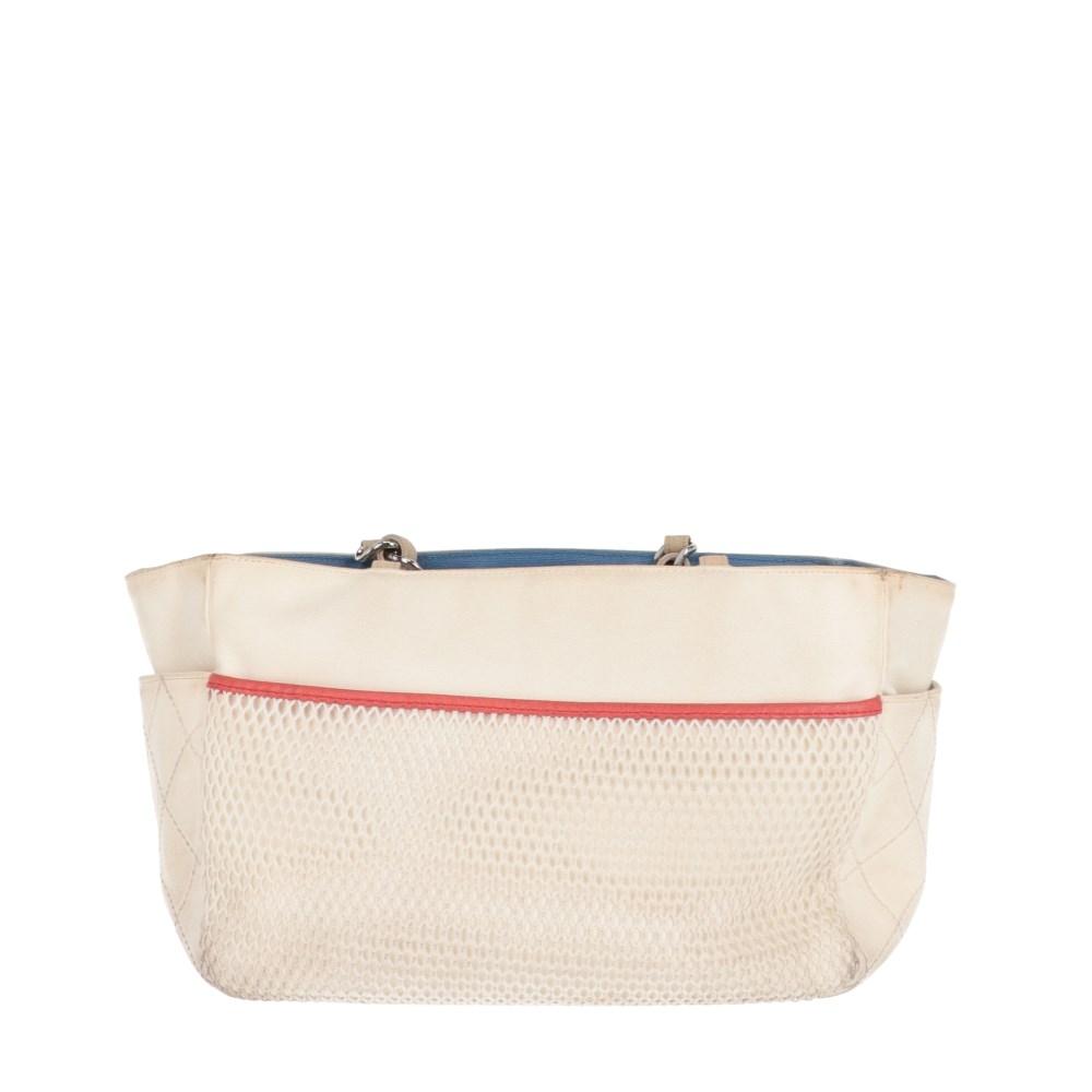 White Cotton Chanel Tote