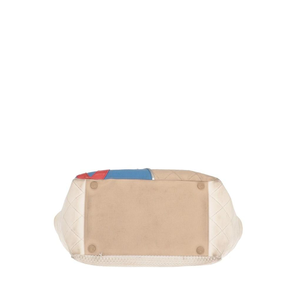 White Cotton Chanel Tote