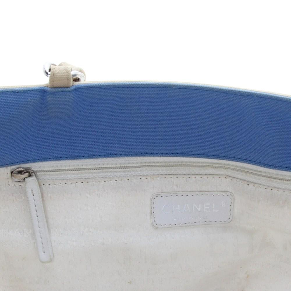 White Cotton Chanel Tote