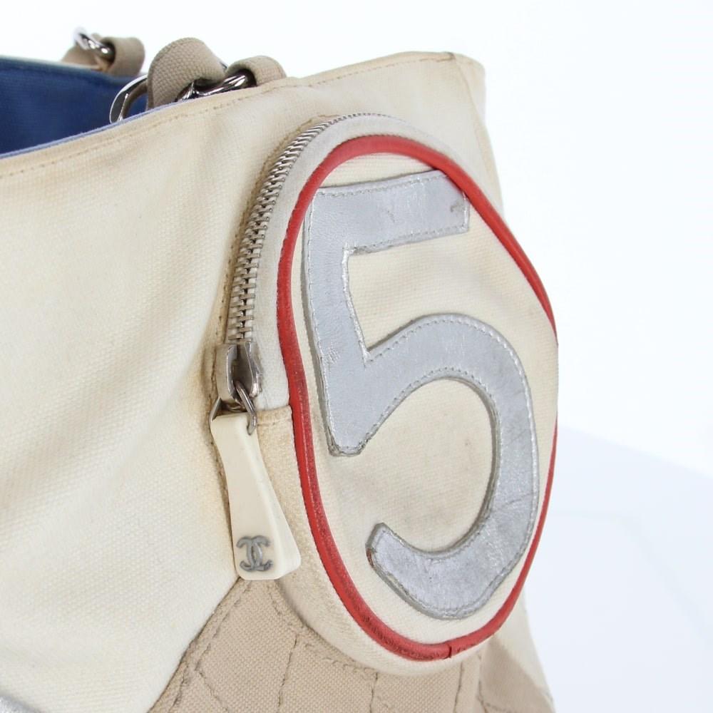 White Cotton Chanel Tote