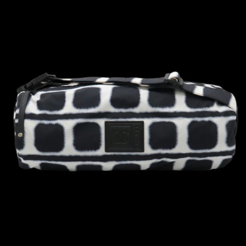 White Fabric Chanel Crossbody Bag
