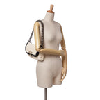 White Fabric Chanel Flap Bag