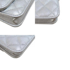 White Fabric Chanel Shoulder Bag