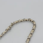 White Fabric Chanel Shoulder Bag