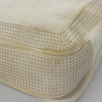 White Fabric Chanel Shoulder Bag