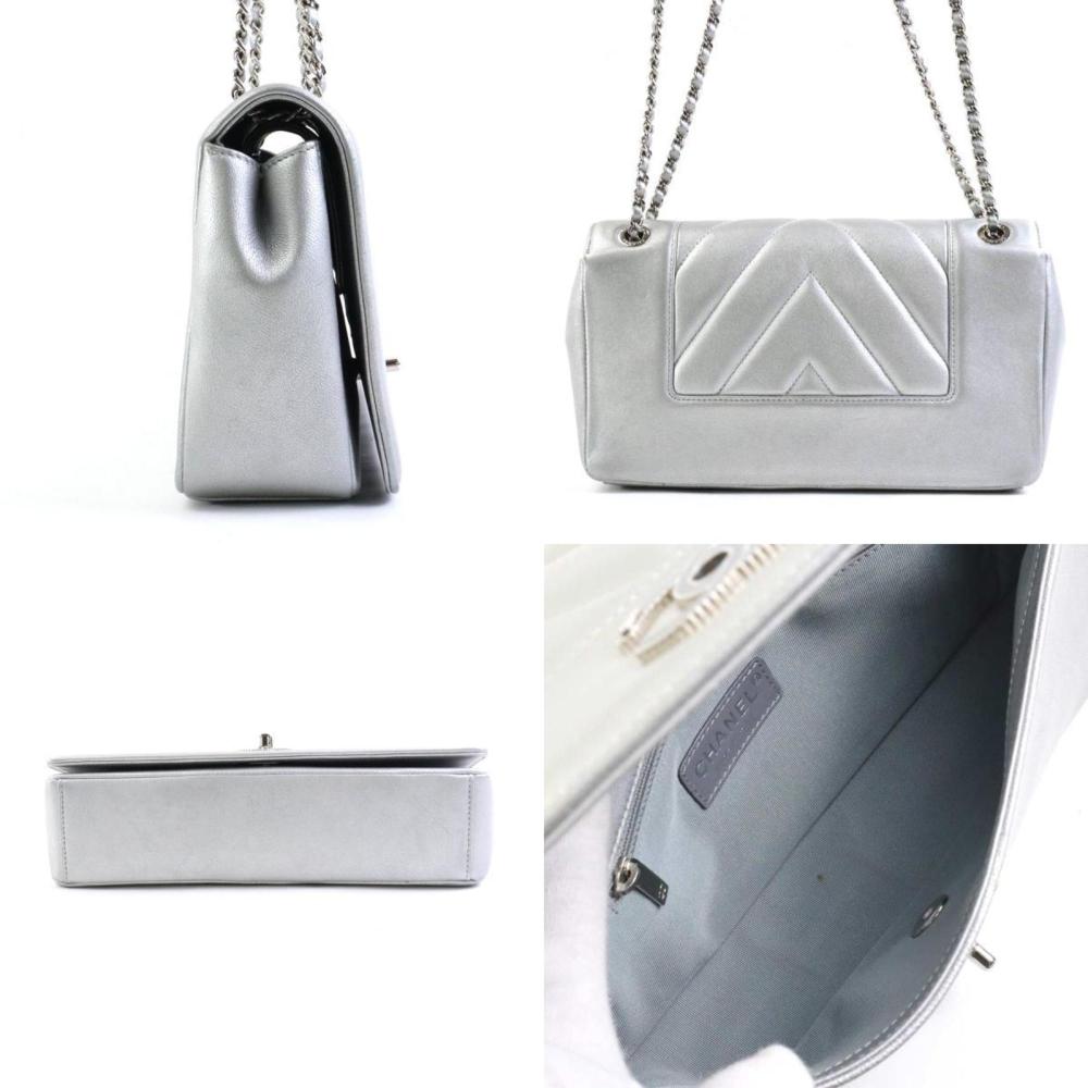 White Fabric Chanel Travel Bag