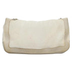 White Fabric Chanel Shoulder Bag