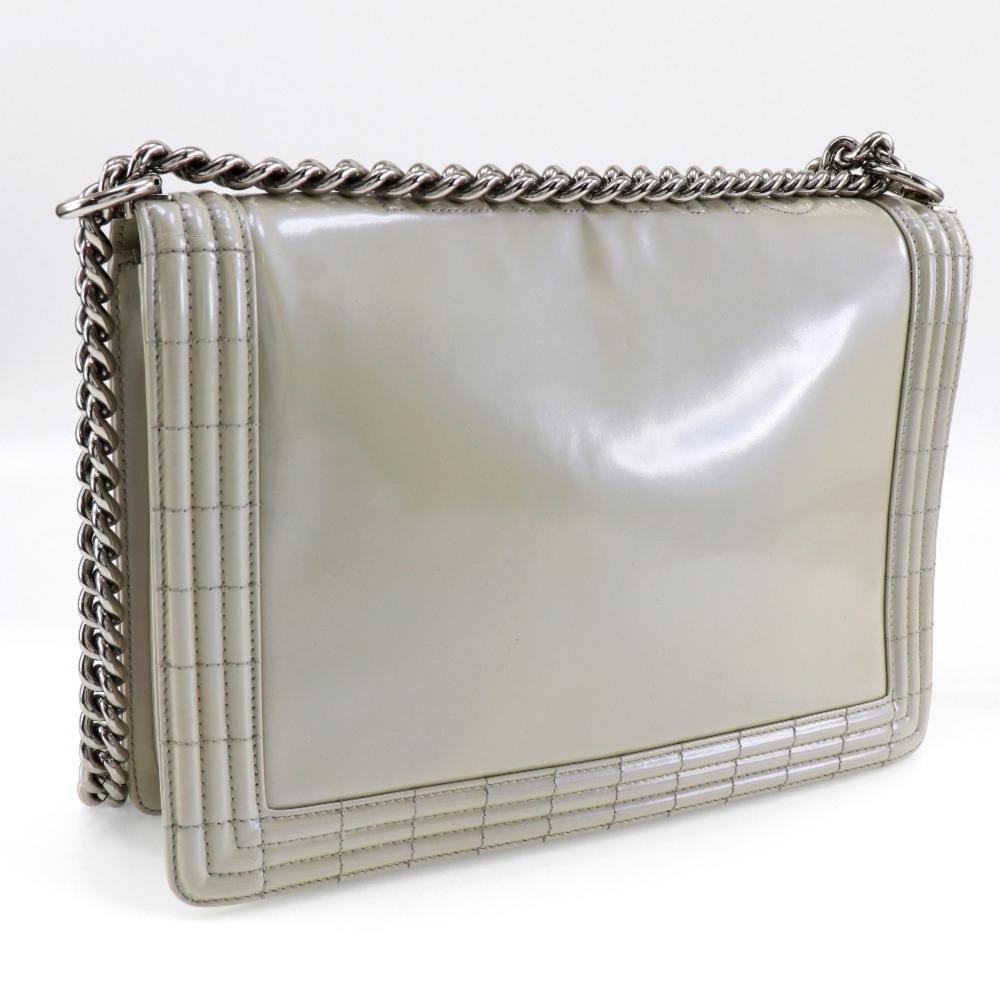 White Fabric Chanel Flap Bag