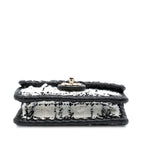 White Fabric Chanel Crossbody Bag