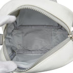 White Fabric Chanel Bucket Bag